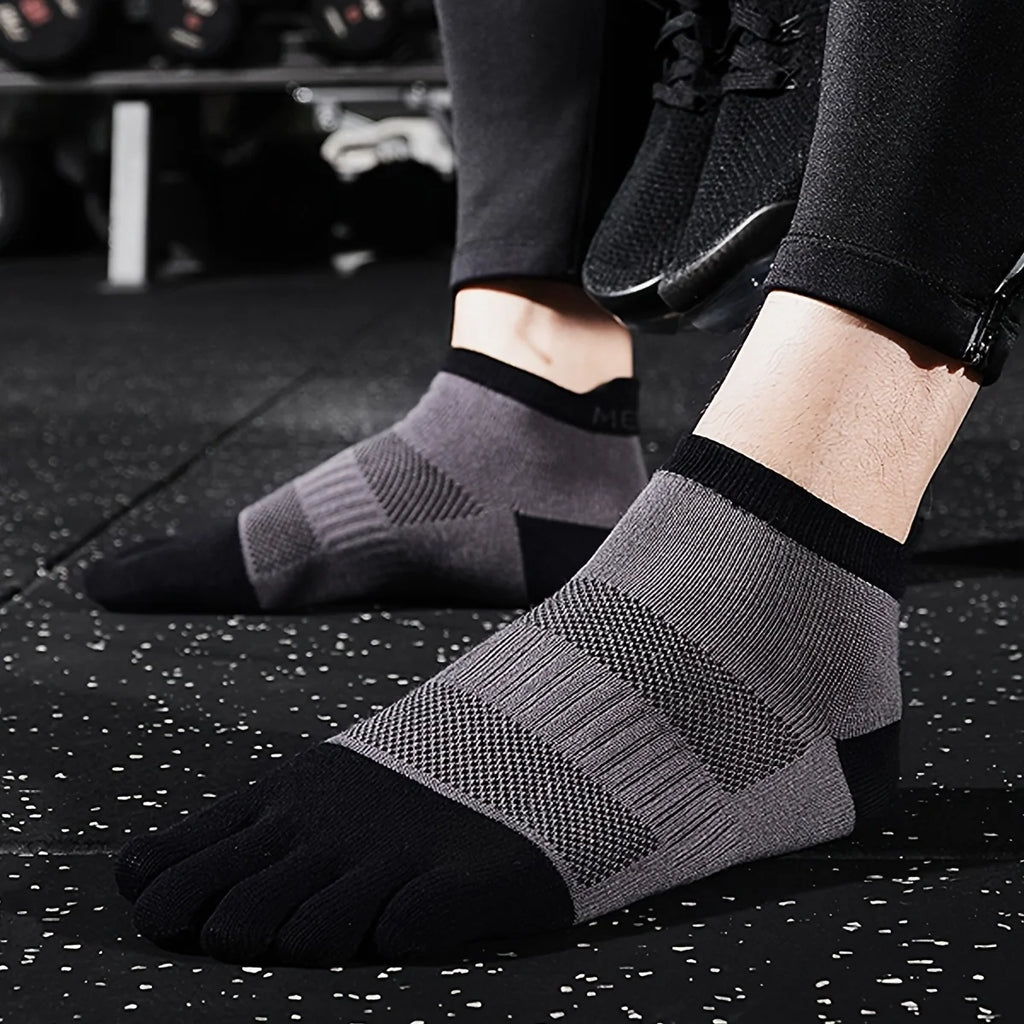 Kurze Fünf-Finger-Sportsocken für Herren, atmungsaktiv, bequem