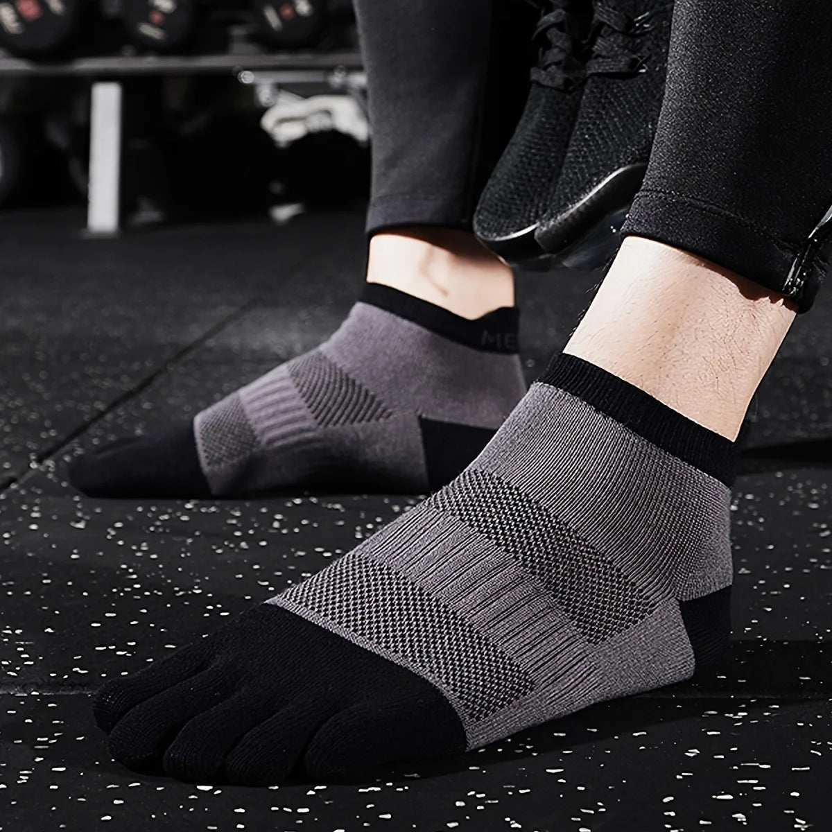 Kurze Fünf-Finger-Sportsocken für Herren, atmungsaktiv, bequem