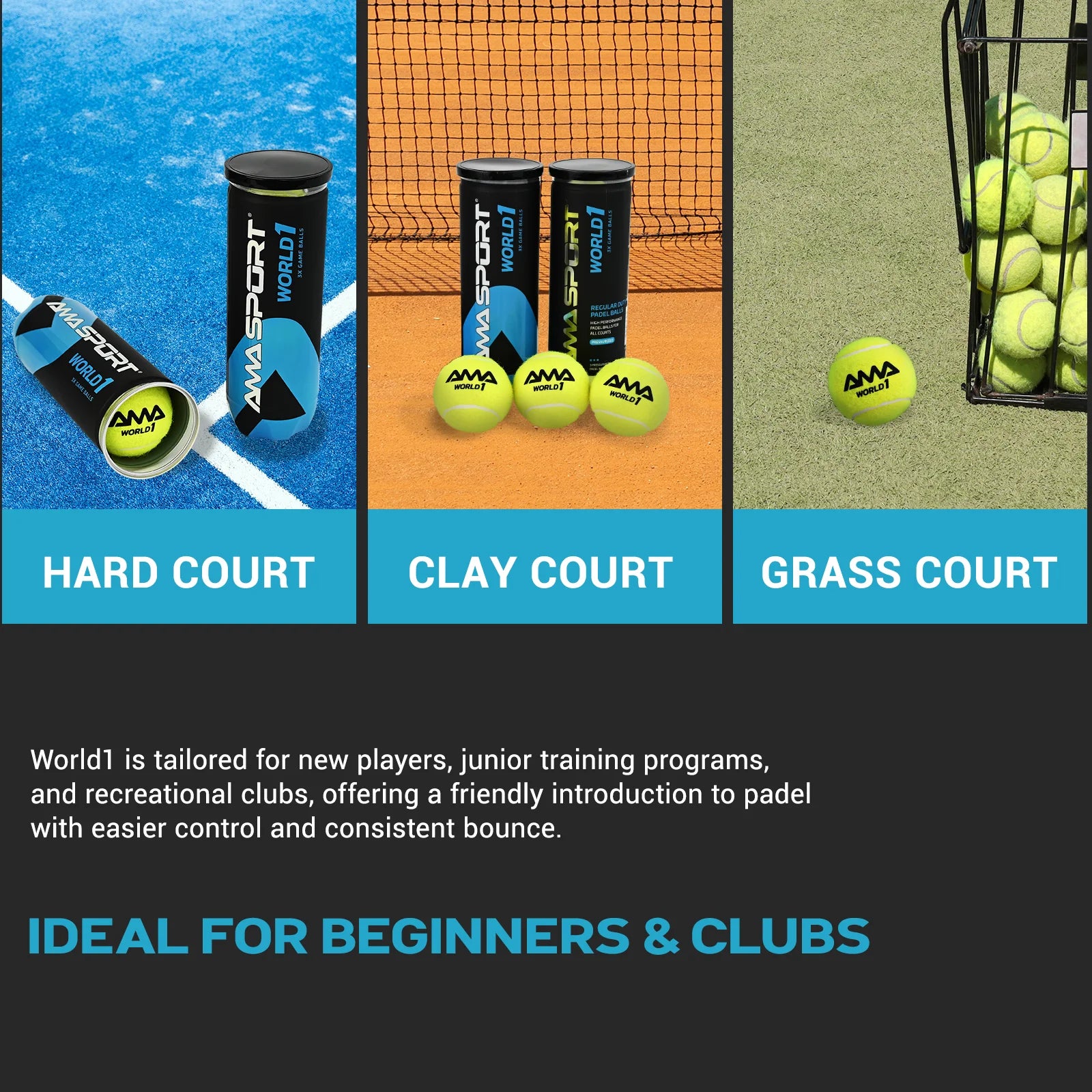 Balles de Tennis et Padel (Lot de 3)