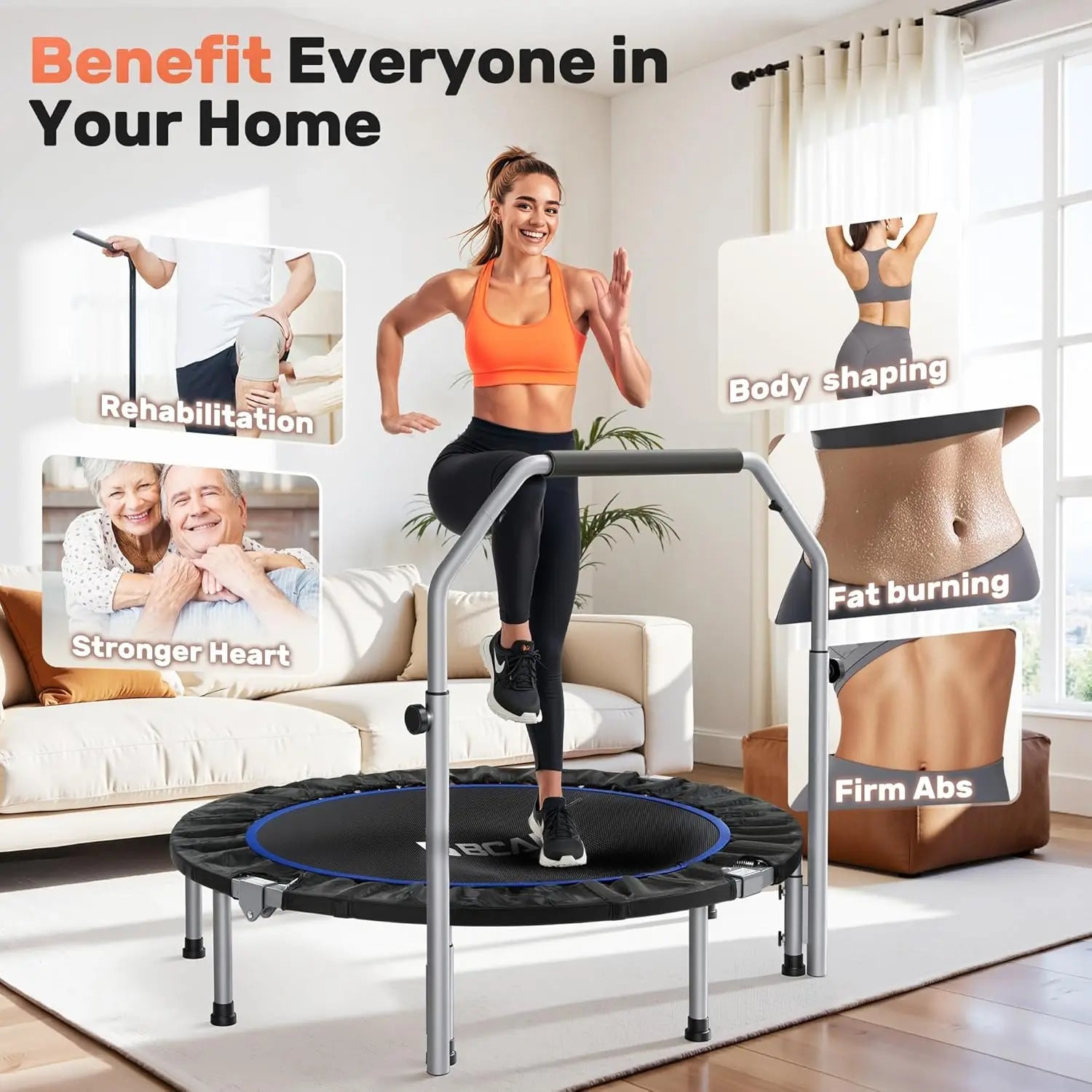 Mini Trampoline Pliable avec Poignée